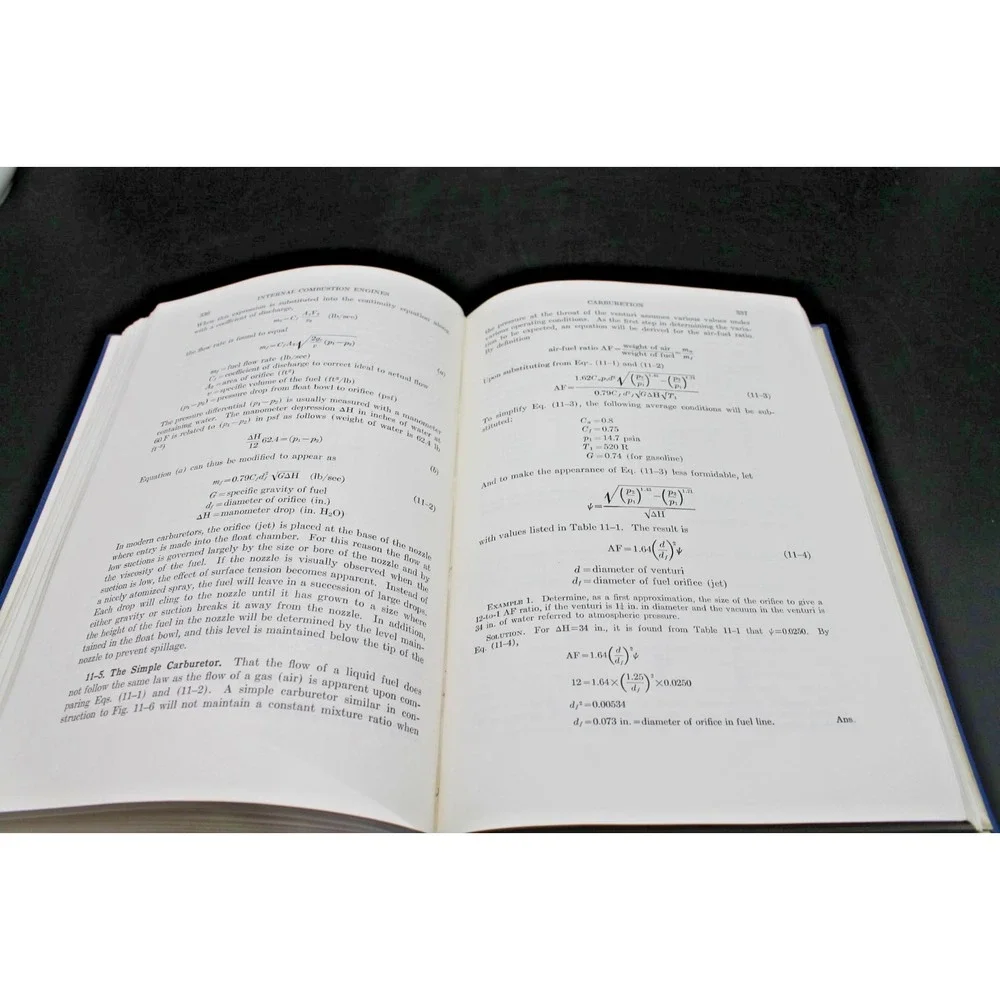 Internal Combustion Engines Analysis and Practice Obert 2nd Ed 1962 Textbook